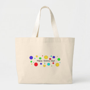 Vrolijke Gotcha Dag! Grote Tote Bag