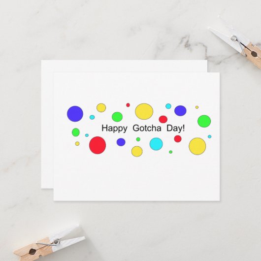 Vrolijke Gotcha Dag! Kaart (Voorkant / Achterkant in situ)
