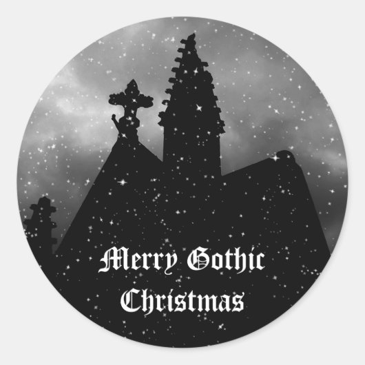 Vrolijke Gotische Kerst stickers (Voorkant)
