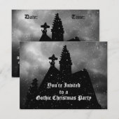 Vrolijke Gotische Kerstfeest uitnodigingen (Voorkant / Achterkant)
