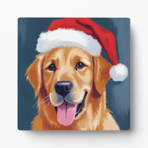 Vrolijke Goud Retriever | Kerstman Hoed Hond Kerst