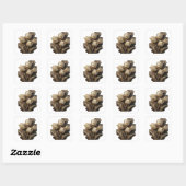 Vrolijke Gouden Abstract Sticker Motief (Vel)