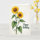 Vrolijke Gouden Bloesem Kaart (Gele Bloem)