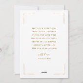 Vrolijke Gouden Glitter Script Foto Kerstkaart (Achterkant)