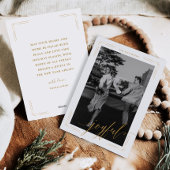 Vrolijke Gouden Glitter Script Foto Kerstkaart