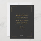 Vrolijke Gouden Glitter Script Foto Kerstkaart (Achterkant)