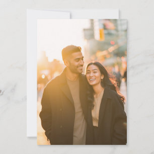 Vrolijke Gouden Romantische Foto Kaart