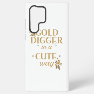 Vrolijke Gouden Typografie met Bloemrijke Strikken Samsung Galaxy Hoesje