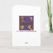 Vrolijke Gouden Weinig Kerstmis Feestdagen Kaart (Achterkant)