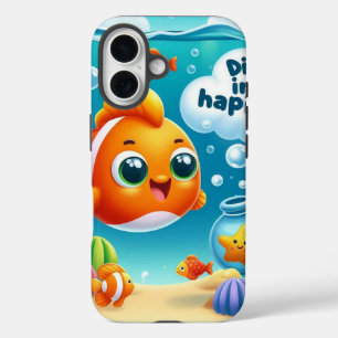 Vrolijke goudvis iPhone 16 hoesje