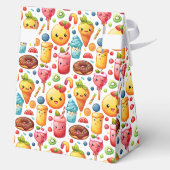 Vrolijke grappige schattige snoepjes bedankdoosjes (Achterkant)