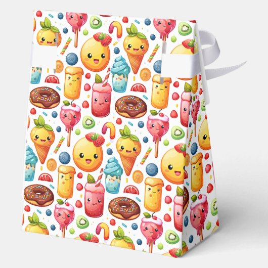 Vrolijke grappige schattige snoepjes bedankdoosjes (Achterkant)