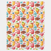 Vrolijke grappige schattige snoepjes fleece deken (Voorkant)