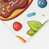 Vrolijke grappige schattige snoepjes fleece deken (Hoek)