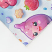 Vrolijke grappige schattige snoepjes fleece deken (Hoek)