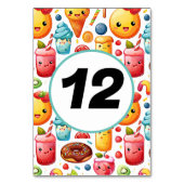 Vrolijke grappige schattige snoepjes kaart (Voorkant)