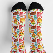 Vrolijke grappige schattige snoepjes sokken (Top)