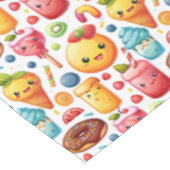 Vrolijke grappige schattige snoepjes tafelkleed (Gekanteld)