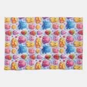 Vrolijke grappige schattige snoepjes theedoek (Horizontaal)