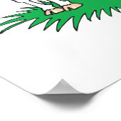 vrolijke grazing koe poster (Hoek)