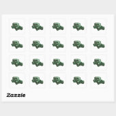Vrolijke Groene Abstracte Cadeausticker Vierkante Sticker (Vel)