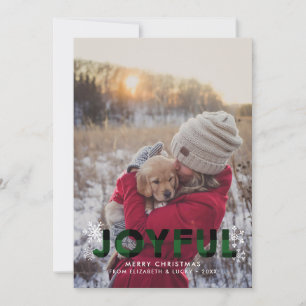 Vrolijke groene Buffalo geruite foto kerstkaart