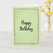 Vrolijke Groene Script Kaart (Gele Bloem)