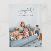 Vrolijke groet, vrolijke kerst familiefoto briefkaart (Voorkant)