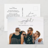 Vrolijke groet, vrolijke kerst familiefoto briefkaart (Voorkant / Achterkant)