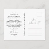 Vrolijke groet, vrolijke kerst familiefoto briefkaart (Achterkant)