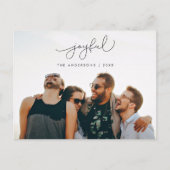 Vrolijke groet, vrolijke kerst familiefoto briefkaart (Voorkant)