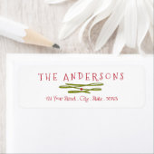 Vrolijke Groeten Groene Banner Retouradres Etiket (Insitu)