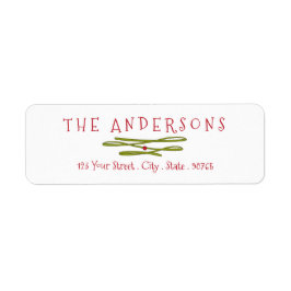 Vrolijke Groeten Groene Banner Retouradres Etiket