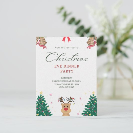 Vrolijke Groeten Kerst Briefkaarten (Staand voorkant)