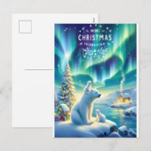 Vrolijke Groeten: Vrolijk Kerstfeest vakantie Brie Feestdagenkaart (Voorkant / Achterkant)