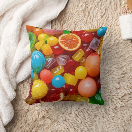 Vrolijke Gummy Snoepjes Kussen (Deken)