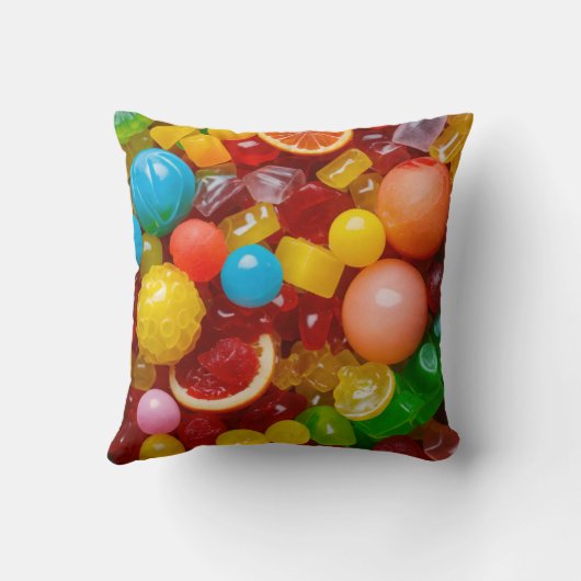 Vrolijke Gummy Snoepjes Kussen (Achterkant)