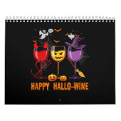vrolijke hallo-wijn grappige drink van halloween-g kalender (Hoes)