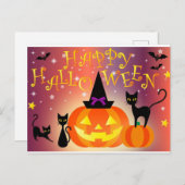 vrolijke halloween briefkaart (Voorkant / Achterkant)