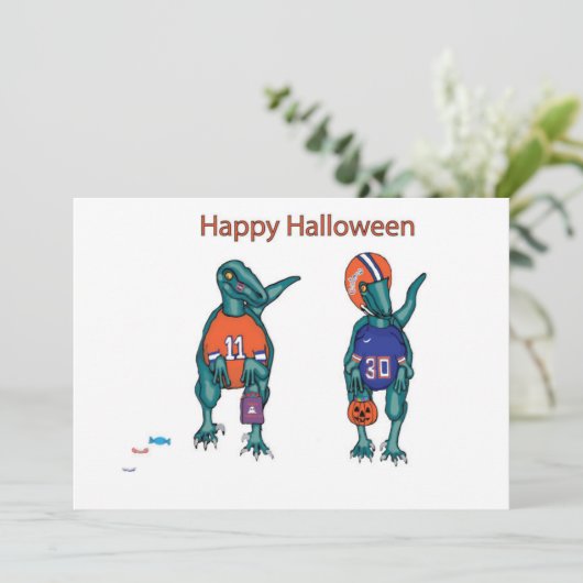 vrolijke halloween kaart (Staand voorkant)