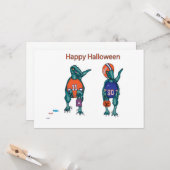 vrolijke halloween kaart (Voorkant / Achterkant in situ)