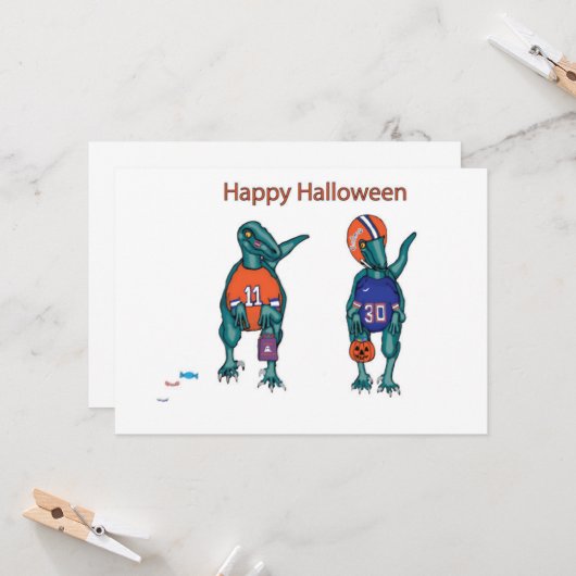 vrolijke halloween kaart (Voorkant / Achterkant in situ)