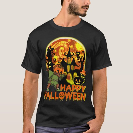 vrolijke halloween kostuum t-shirt (Voorkant)