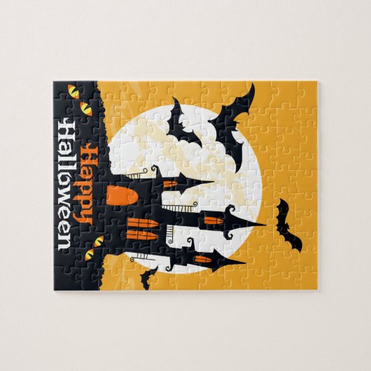 vrolijke halloween legpuzzel (Horizontaal)