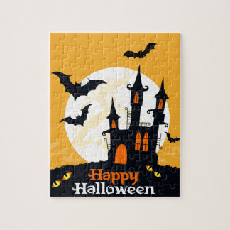 vrolijke halloween legpuzzel