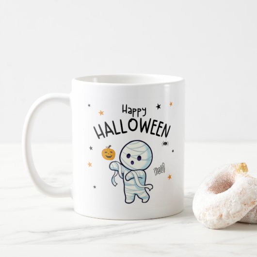 Vrolijke Halloween Mok (Met donut)