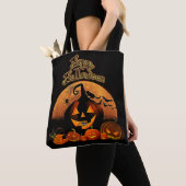 vrolijke Halloween Pumpkins Tote Bag (Dichtbij)