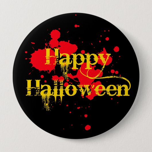 vrolijke halloween ronde button 4,0 cm (Voorkant)