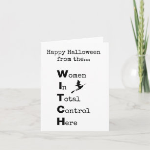 Vrolijke Halloween, Sarcastisch, Hekserij Kaart