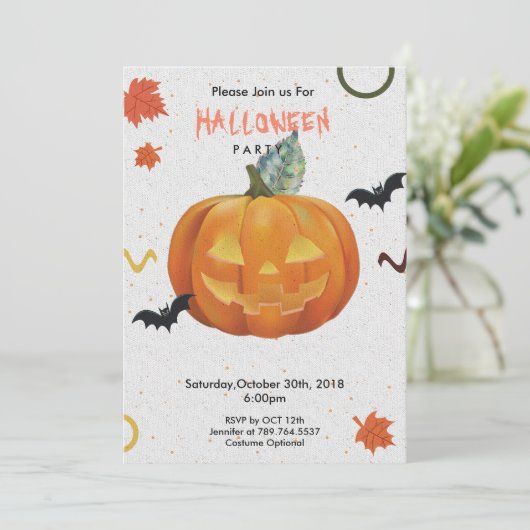 vrolijke Halloween trick or treat Kaart (Staand voorkant)